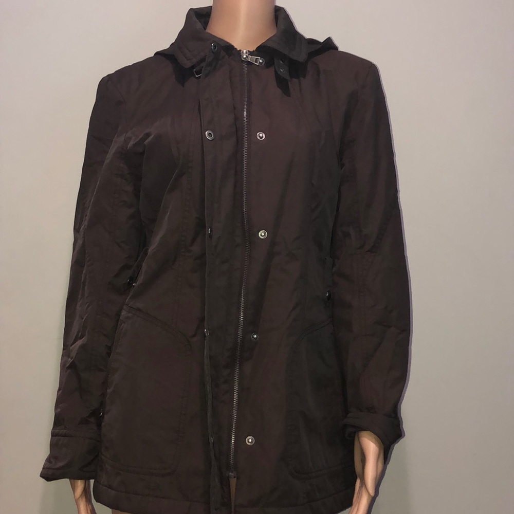 women’s portrait brown coat